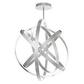 Image2 of Modern Forms Kinetic 60" Wide Titanium 5-Light LED Pendant more views