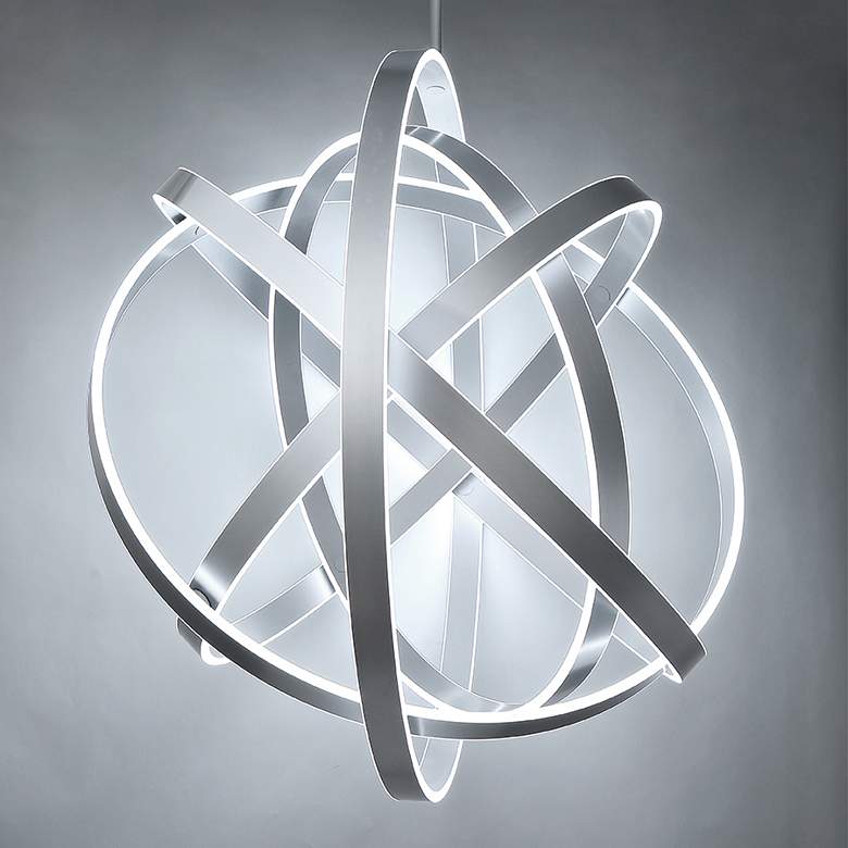 Image 3 Modern Forms Kinetic 60" Wide Titanium 5-Light LED Pendant more views