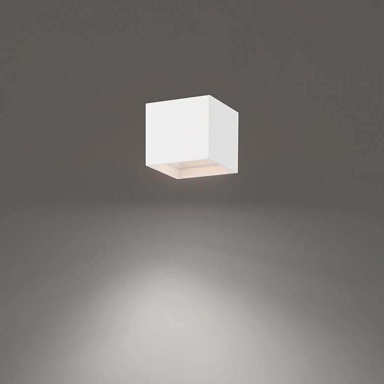 Image 3 Modern Forms Kube 5" Wide White LED Outdoor Ceiling Light more views
