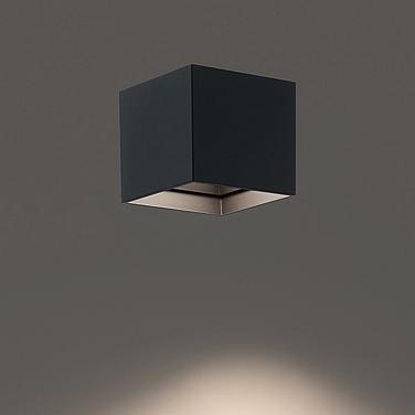 Modern Forms Kube 5" Wide Black LED Outdoor Ceiling Light