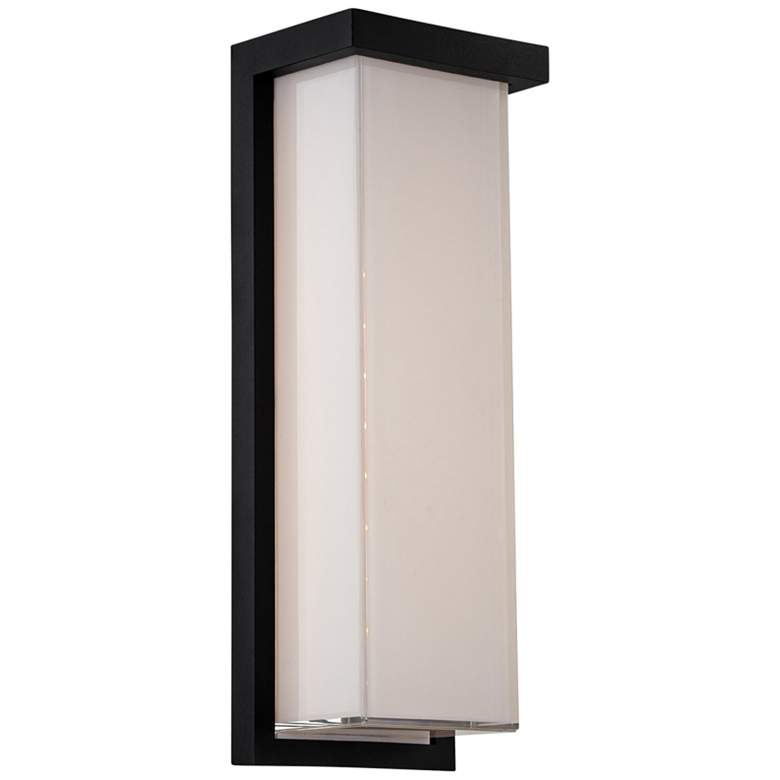 Image 1 Modern Forms Ledge 14" High Black LED Outdoor Wall Light