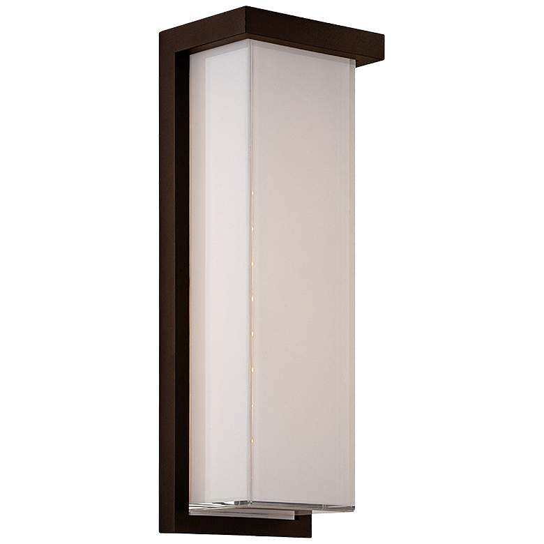 Image 1 Modern Forms Ledge 14" High Bronze LED Outdoor Wall Light