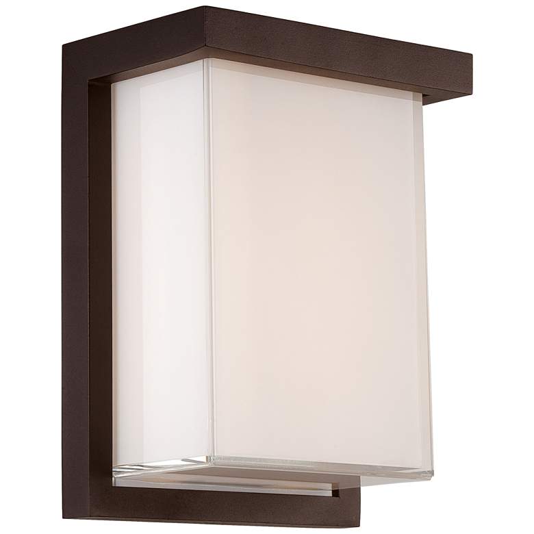 Image 1 Modern Forms Ledge 8" High Bronze LED Outdoor Wall Light