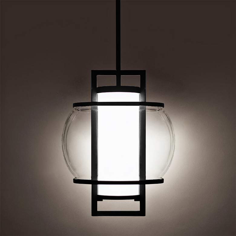 Image 4 Modern Forms Lucid 11 inch Wide Black LED Mini Pendant more views