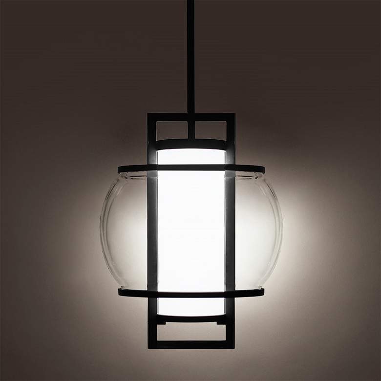 Image 4 Modern Forms Lucid 11" Wide Black LED Mini Pendant more views