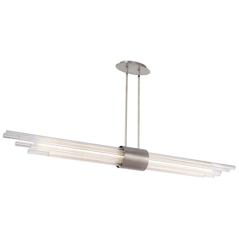 Image 2 Modern Forms Luzerne 56"W Brushed Nickel LED Pendant Light