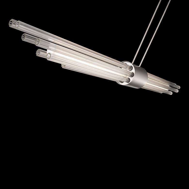 Image 4 Modern Forms Luzerne 56"W Brushed Nickel LED Pendant Light more views
