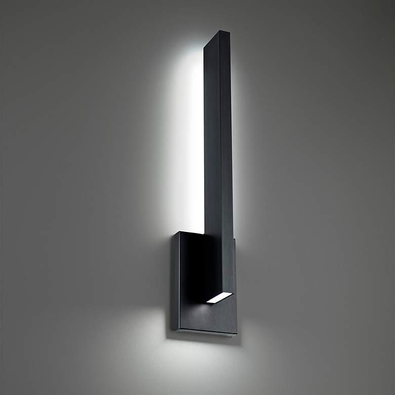Image 5 Modern Forms Mako 22" High Black LED Outdoor Wall Light more views