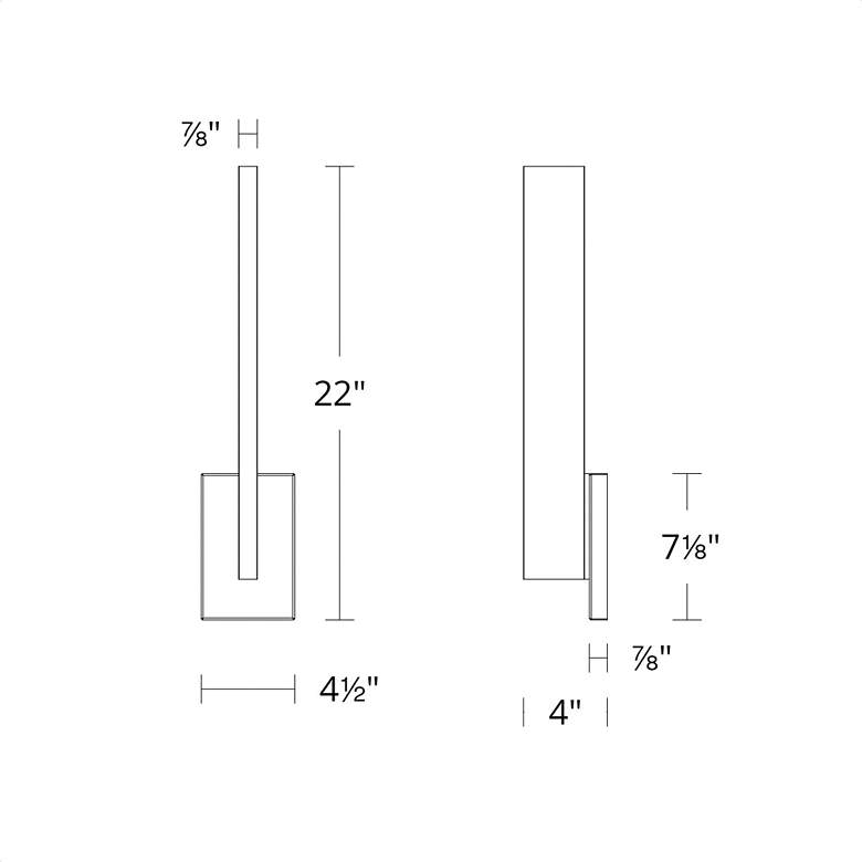 Image 6 Modern Forms Mako 22" High Black LED Outdoor Wall Light more views