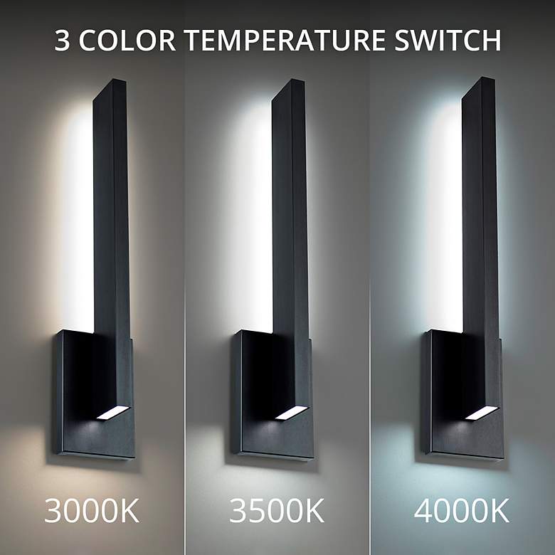 Image 6 Modern Forms Mako 22" High Black LED Outdoor Wall Light more views