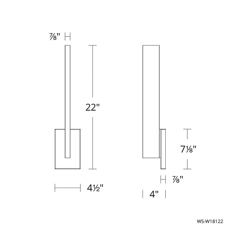 Image 7 Modern Forms Mako 22" High Black LED Outdoor Wall Light more views