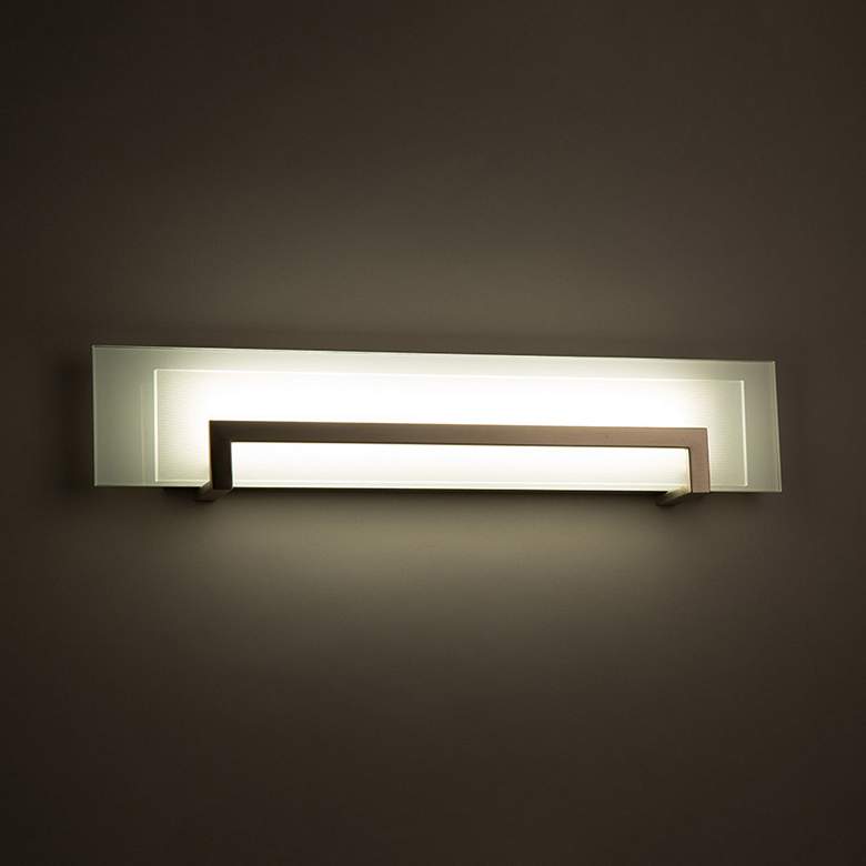 Image 1 Modern Forms Margin 26 inch Wide Satin Nickel LED Bath Light