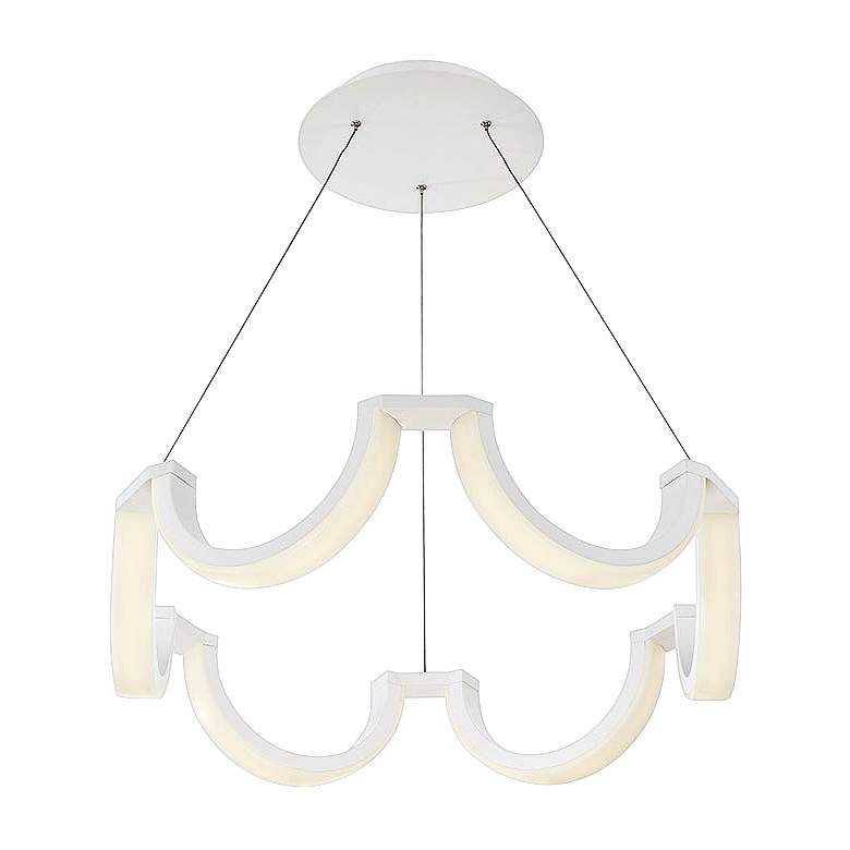 Image 1 Modern Forms Marin 29 inch Wide White 6-Light LED Chandelier
