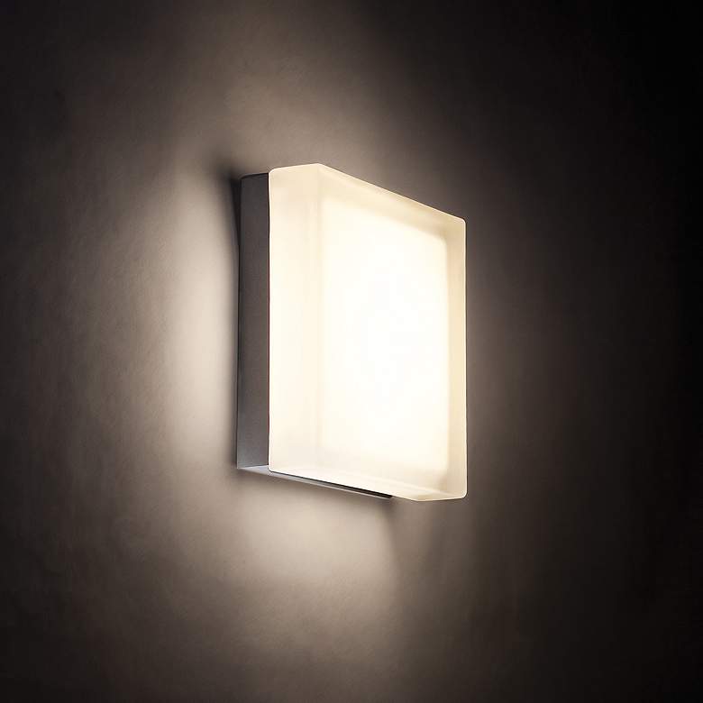 Image 3 Modern Forms Matrix 9" Wide Titanium LED Ceiling Light more views