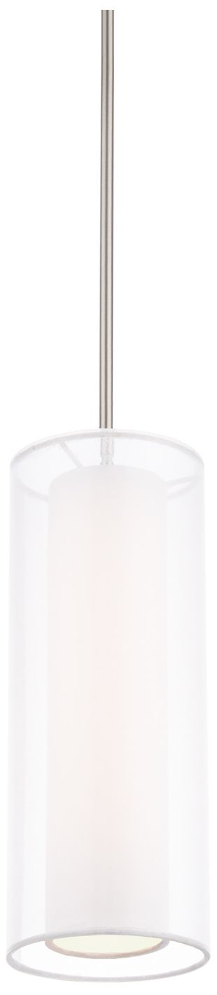 Image 2 Modern Forms Metropolis 5"W Brushed Nickel LED Mini Pendant
