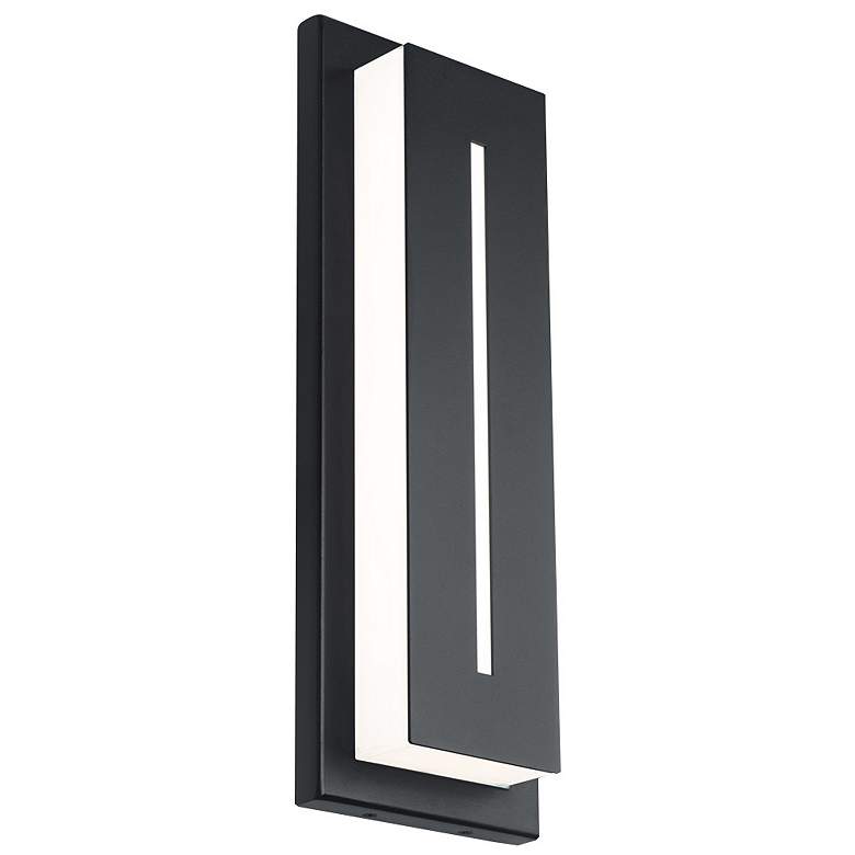 Image 1 Modern Forms Midnight 16 inch High Black Dark Sky LED Outdoor Wall Light