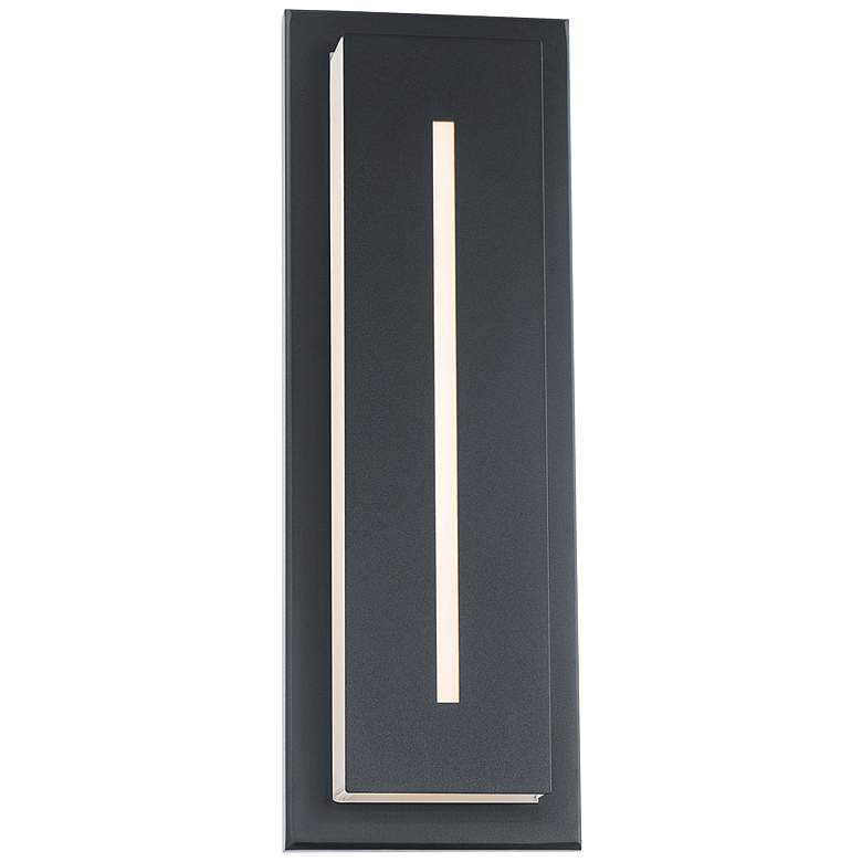 Image 2 Modern Forms Midnight 16" High Black Dark Sky LED Outdoor Wall Light more views