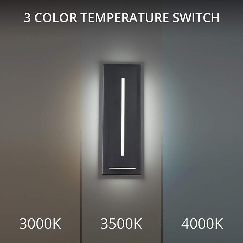Image 4 Modern Forms Midnight 16" High Black Dark Sky LED Outdoor Wall Light more views