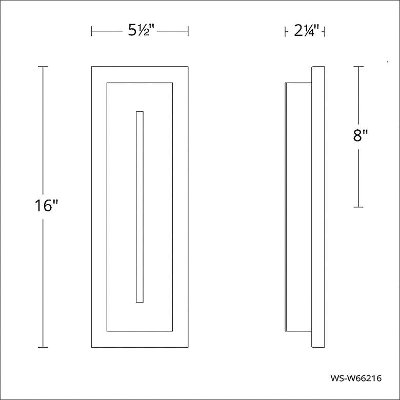 Image 6 Modern Forms Midnight 16" High Black Dark Sky LED Outdoor Wall Light more views