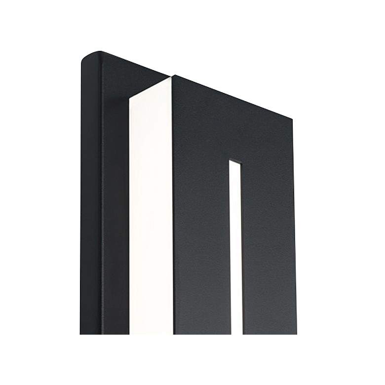 Image 2 Modern Forms Midnight 16" High Black LED Outdoor Wall Light more views