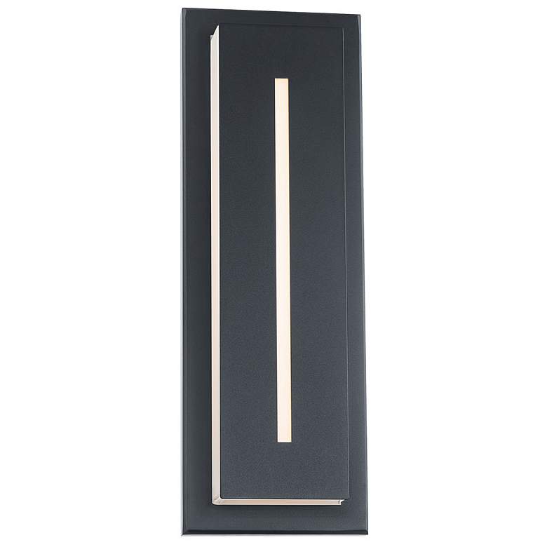 Image 3 Modern Forms Midnight 16" High Black LED Outdoor Wall Light more views