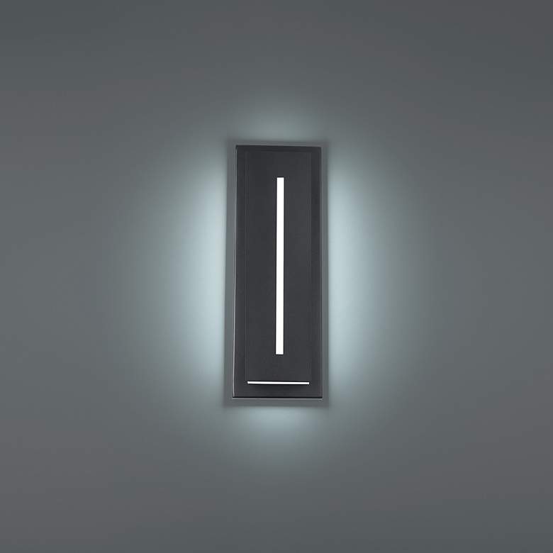 Image 4 Modern Forms Midnight 16" High Black LED Outdoor Wall Light more views