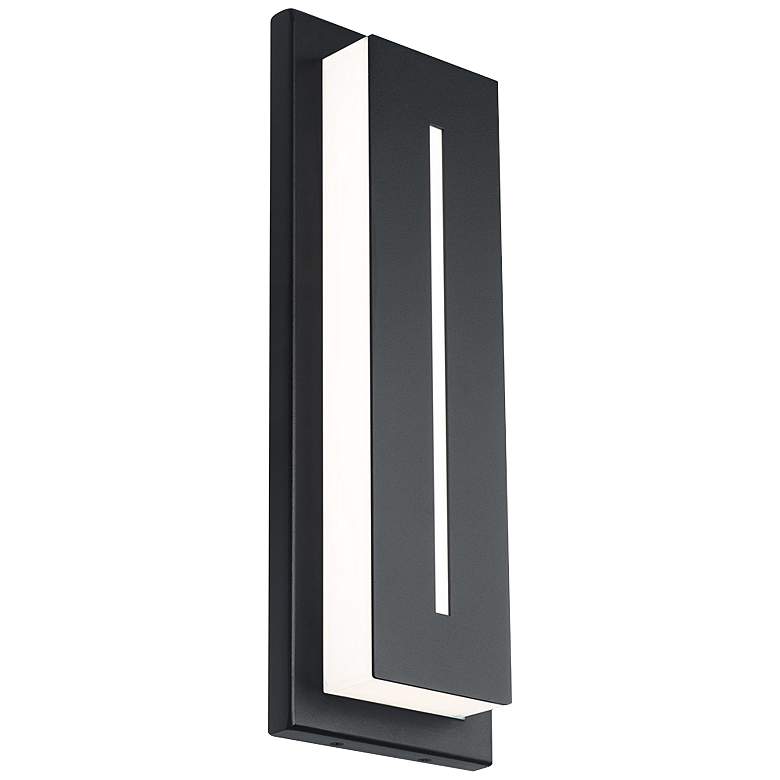 Image 1 Modern Forms Midnight 16" High Black LED Outdoor Wall Light