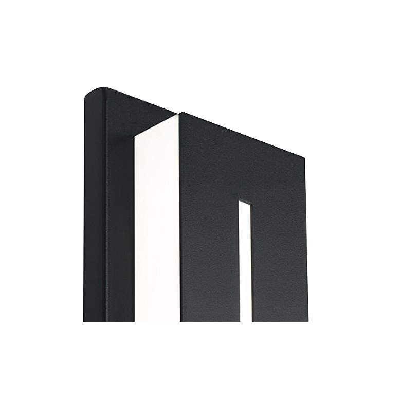 Image 2 Modern Forms Midnight 16" High Black LED Outdoor Wall Light more views