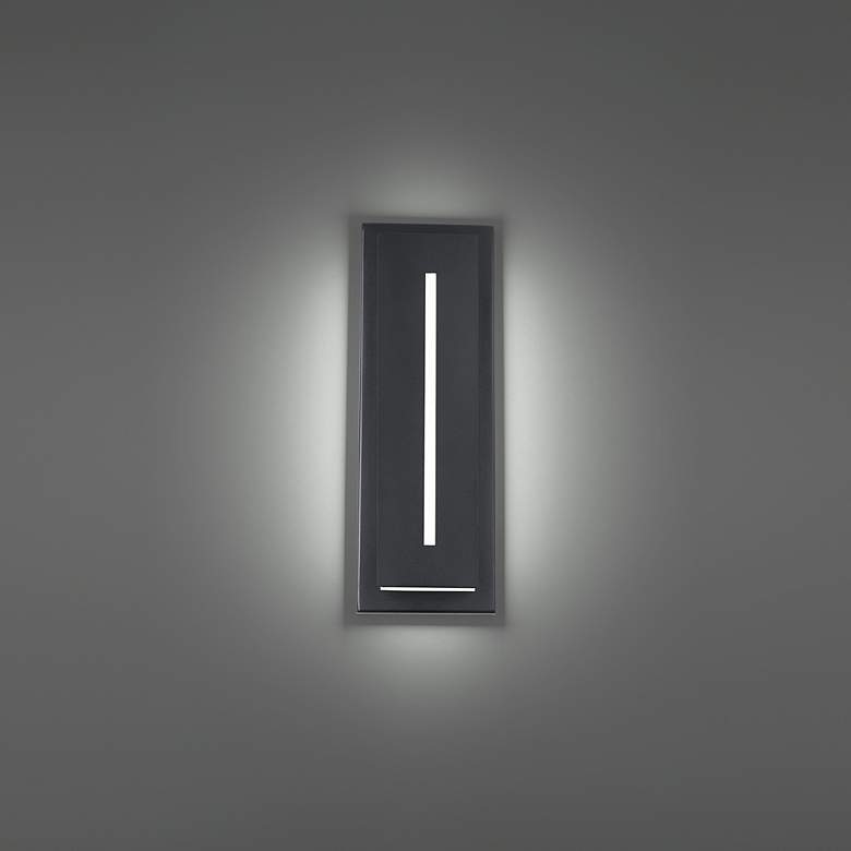 Image 4 Modern Forms Midnight 16" High Black LED Outdoor Wall Light more views