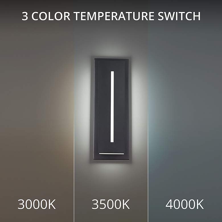 Image 5 Modern Forms Midnight 16" High Black LED Outdoor Wall Light more views