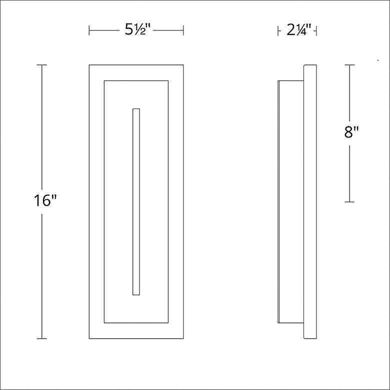 Image 7 Modern Forms Midnight 16" High Black LED Outdoor Wall Light more views