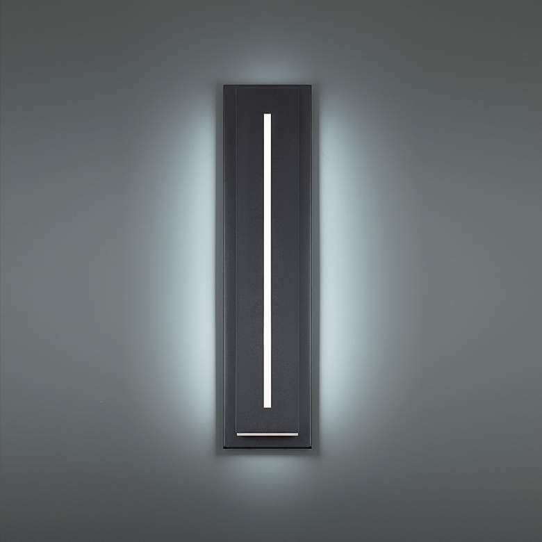 Image 6 Modern Forms Midnight 26" High Black LED Outdoor Wall Light more views