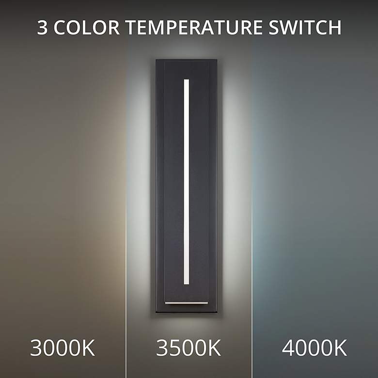 Image 7 Modern Forms Midnight 26" High Black LED Outdoor Wall Light more views