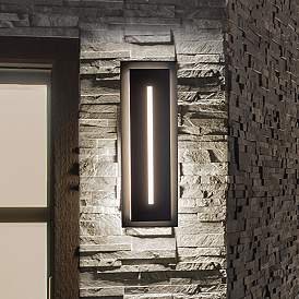Image2 of Modern Forms Midnight 26" High Black LED Outdoor Wall Light