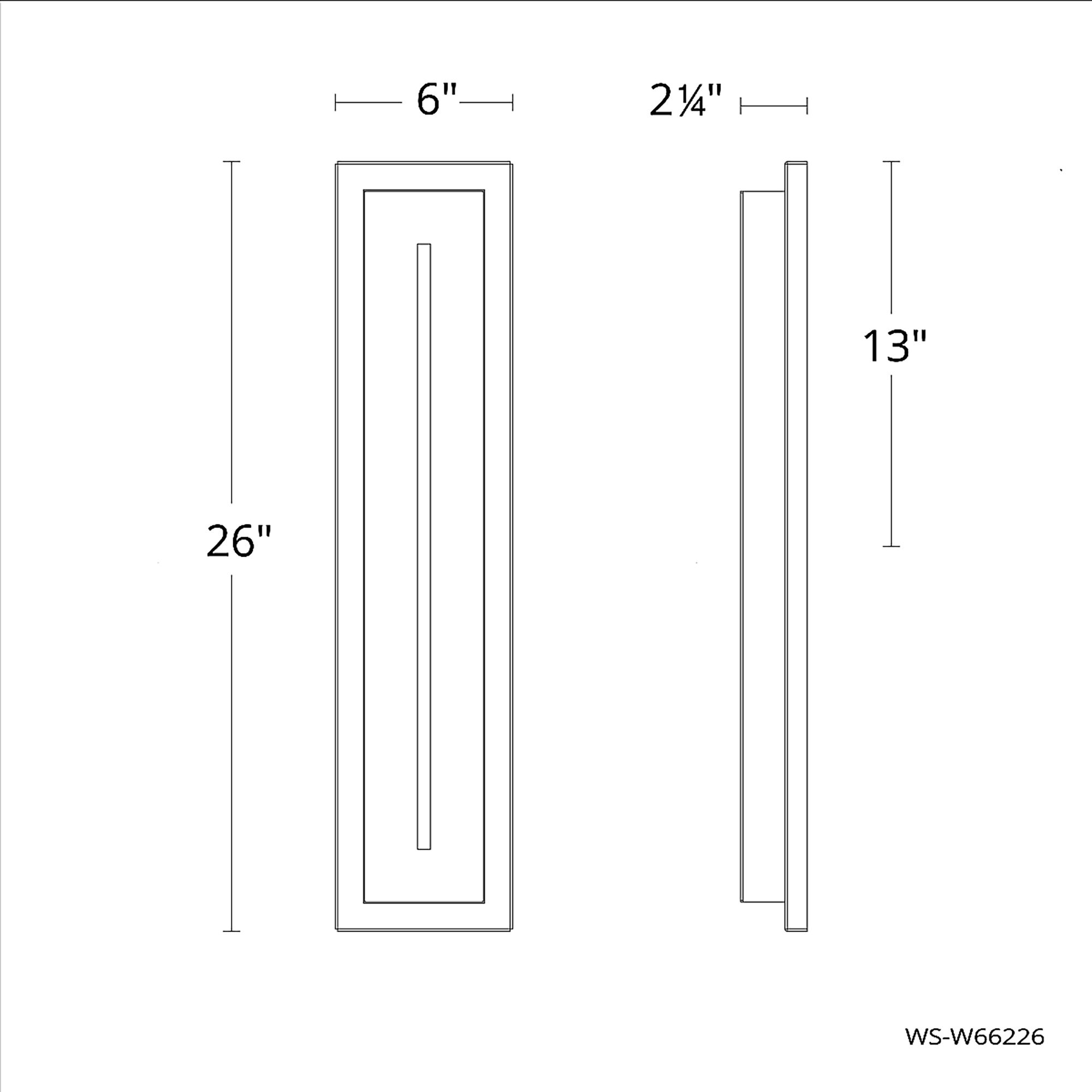 Modern Forms Midnight 26" High Black LED Outdoor Wall Light in scene