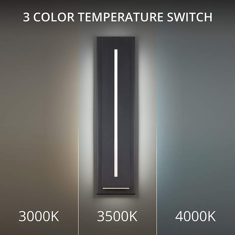 Image 6 Modern Forms Midnight 26" High Black LED Outdoor Wall Light more views