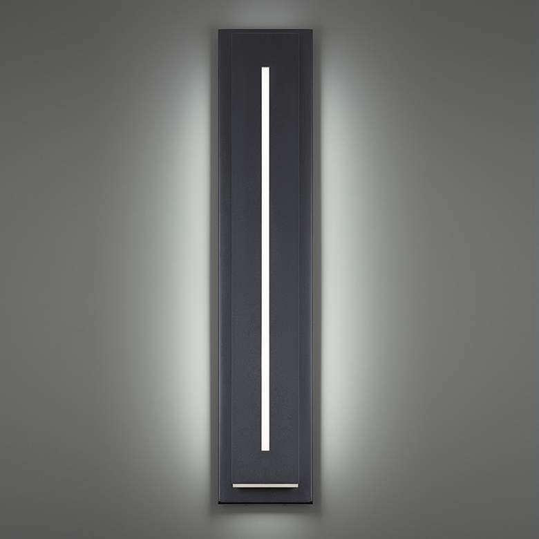 Image 1 Modern Forms Midnight 36" High Black LED Outdoor Wall Light