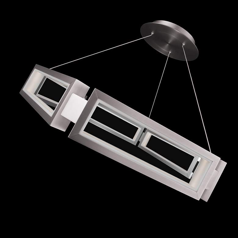 Image 3 Modern Forms Mies 32 1/4" Wide Brushed Nickel LED Chandelier more views