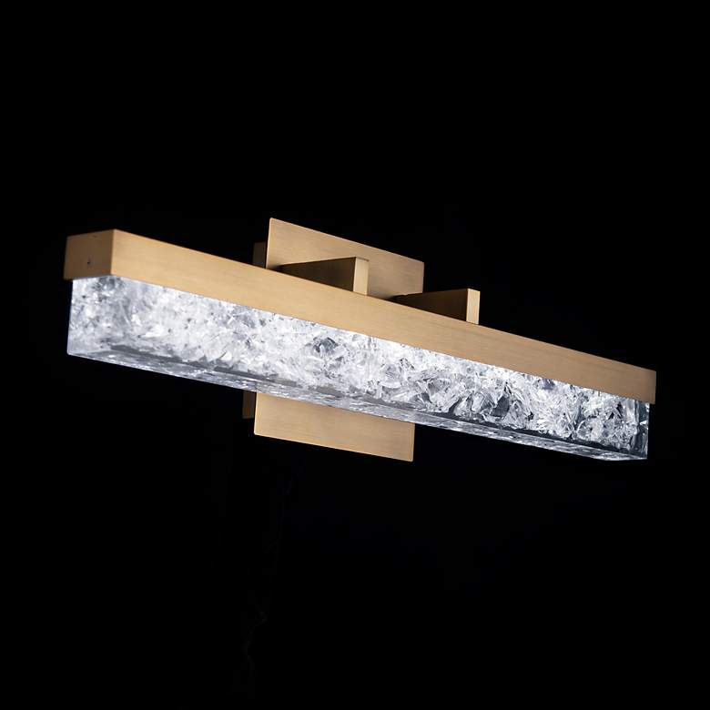 Image 4 Modern Forms Minx 20 1/2"W Aged Brass Crystal LED Bath Light more views