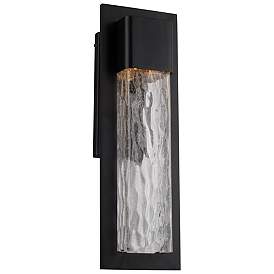 Image1 of Modern Forms Mist 20" High Black LED Outdoor Wall Light