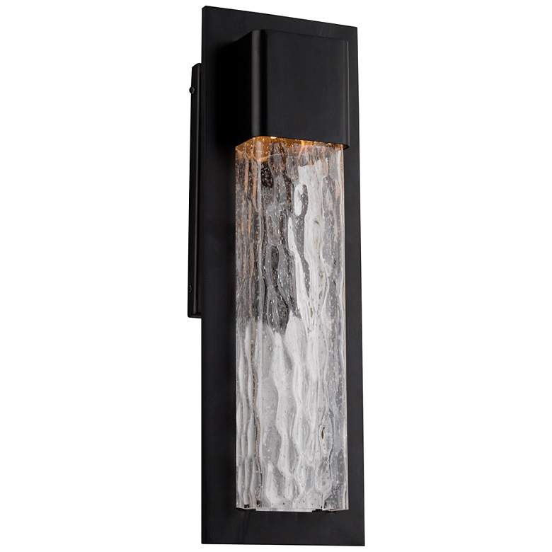 Image 1 Modern Forms Mist 20" High Black LED Outdoor Wall Light