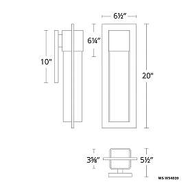 Image5 of Modern Forms Mist 20" High Black LED Outdoor Wall Light more views