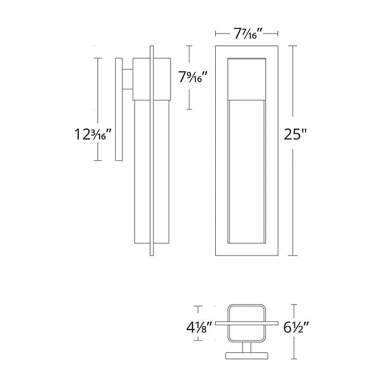 Image 5 Modern Forms Mist 25" High Black LED Outdoor Wall Light more views