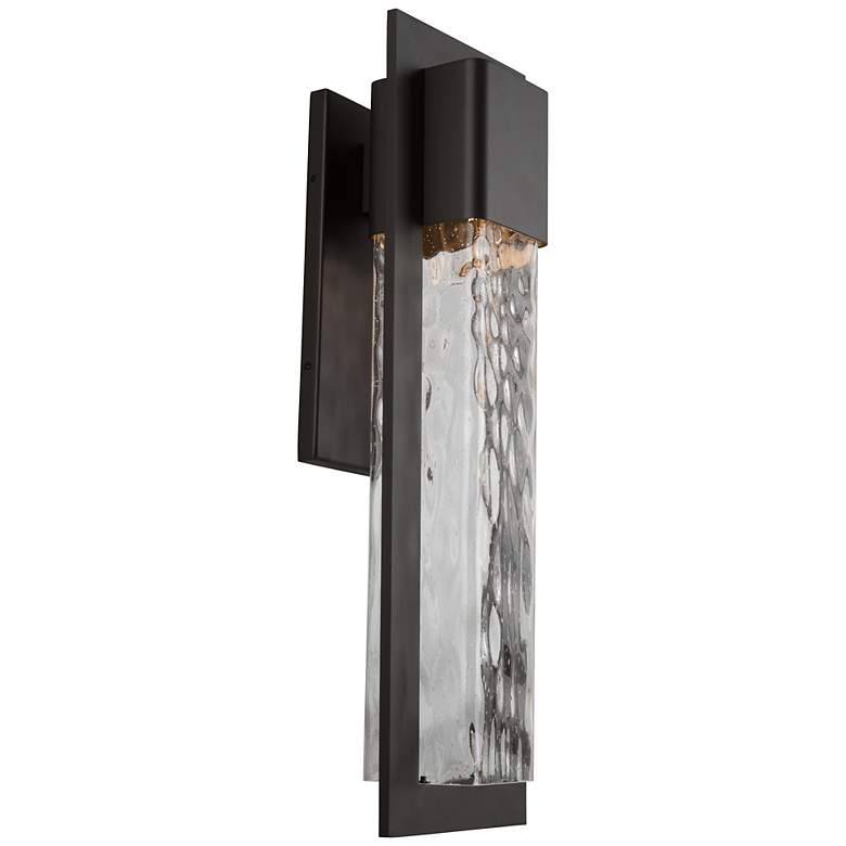 Image 1 Modern Forms Mist 25" High Bronze LED Outdoor Wall Light