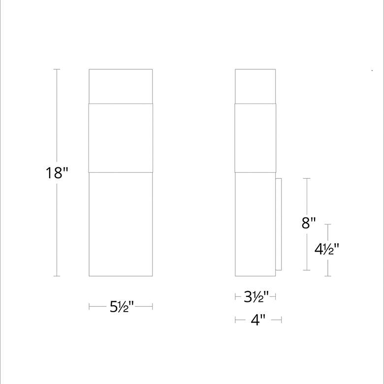 Image 4 Modern Forms Monarch 18" High Black LED Outdoor Wall Light more views