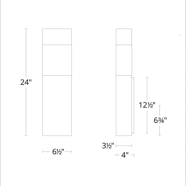 Image 3 Modern Forms Monarch 24" High Black LED Outdoor Wall Light more views