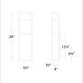 3_Modern Forms Monarch 24" High Black LED Outdoor Wall Light more views