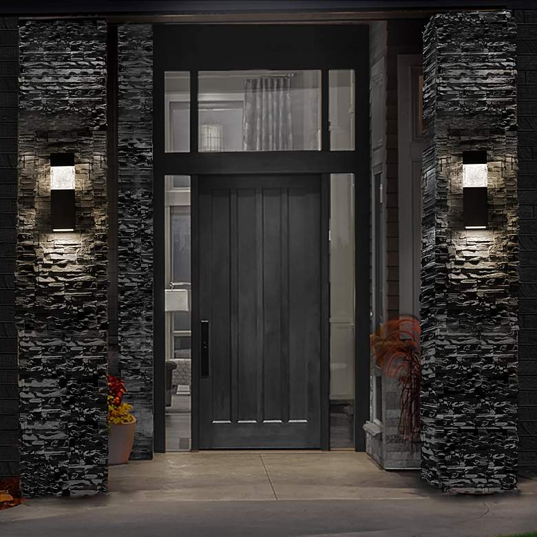 Image 4 Modern Forms Monarch 24" High Black LED Outdoor Wall Light more views