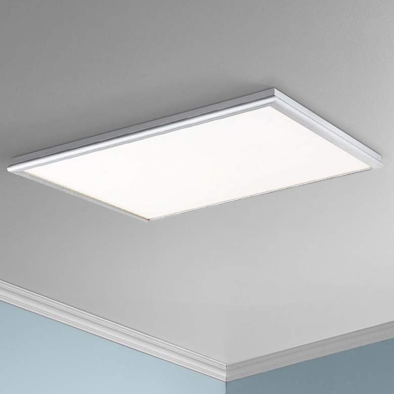 Image 1 Modern Forms Neo 18" Wide Brushed Aluminum LED Ceiling Light