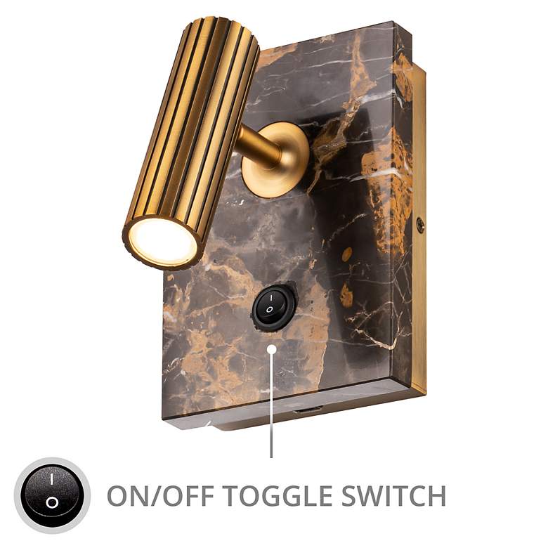 Image 3 Modern Forms Nexus Aged Brass Black LED Wall Lamp more views
